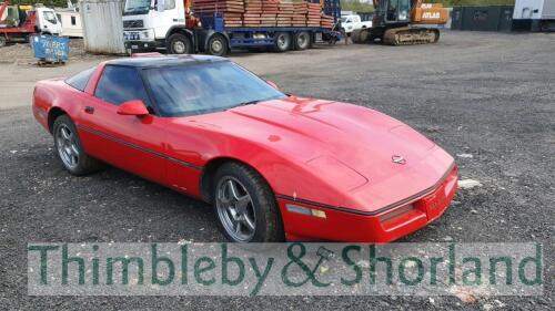 Chevrolet Corvette (1985) Import duty paid Certificate of Title VIN 1GYY0786F5126116 Unregistered