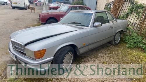 Mercedes 300SL Auto Convertible (1987) Registration No: D27 TWF 2962cc MOT expiry date: April 2012 With V5 registration document Complete with another for spare parts