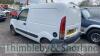 Renault Kango SL17 Dci Van (2006) Registration No: EF06 JCO 1461cc MOT expiry date: January 2021 This vehicle was the subject of a category C insurance loss 20.05.2017 - 2