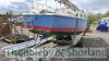 Fibreglass sailing boat on single axle trailer - 5