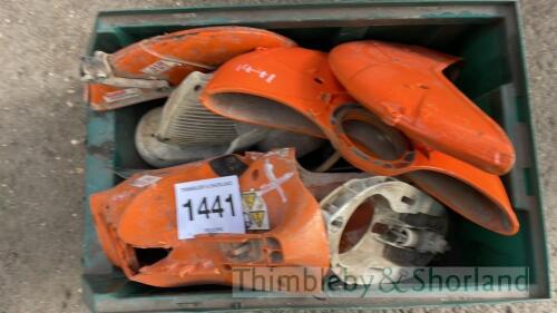 Box of Stihl TS410 parts