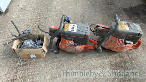 2 Husqvarna cut off saws