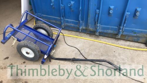 2 wheel pipe bogie trolley 500kg SWL