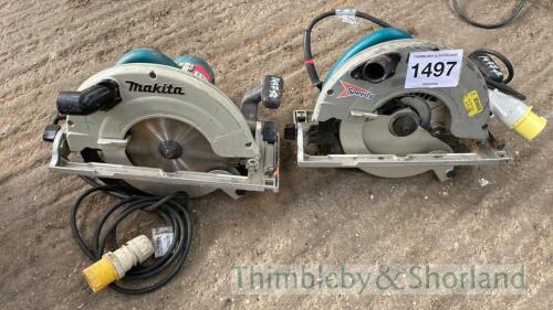 2 Makita 5903R circular saws