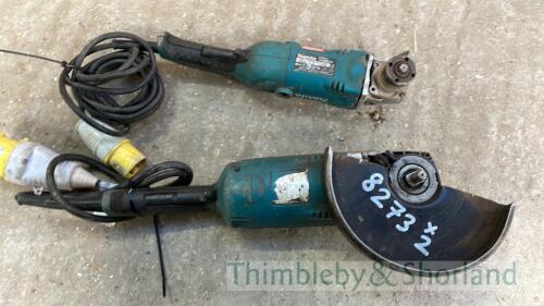 2 Makita angle grinders