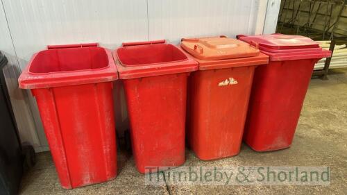 4 wheelie bins