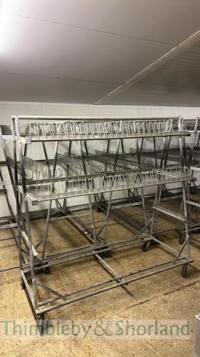 4 poultry hanging trolleys