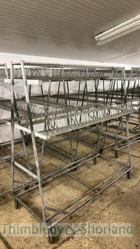 4 poultry hanging trolleys