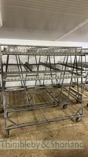 4 poultry hanging trolleys