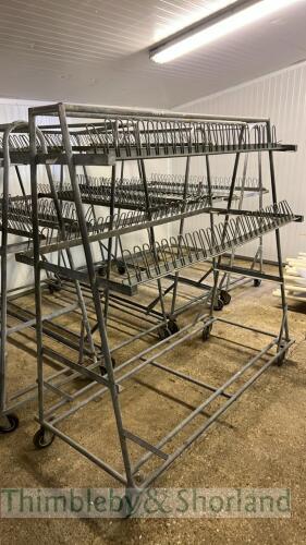 4 poultry hanging trolleys