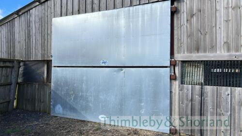 Pair of 12 ft IAE sheeted stock gates