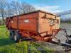 Griffiths GT80 twin axle tipping trailer