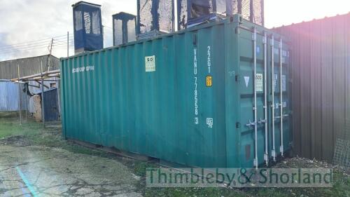 20ft container used for feather storage