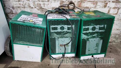 3 Ebac BD70 dehumidifiers