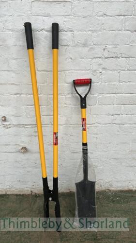 Drain spade and post hole digger