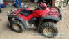 Honda Fourtrak quad bike (2012) 499cc, petrol registration No: HX12 BTU - 3