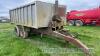 14 tonne twin axle tipping trailer, aluminium body, hydraulic back door with grain chute