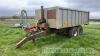 14 tonne twin axle tipping trailer, aluminium body, hydraulic back door with grain chute - 2