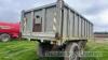 14 tonne twin axle tipping trailer, aluminium body, hydraulic back door with grain chute - 4