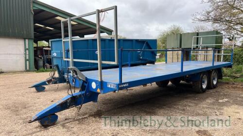 Warwick WB14B 28ft twin axle flat bed trailer (2015)