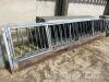 14 feed sheep barriers with 4 gates, with 6 posts and pins, 14ft 6in x 2, 10ft x 12