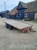 Twin axle flat bed trailer 12ft x 6ft 6in - 2