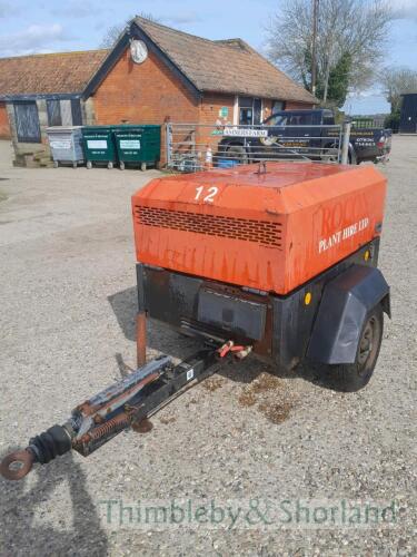 Ingersoll Rand P70WP compressor, Perkins engine, 1345 hrs