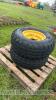 Pair of 11.5/80 15.3 6 stud implement wheels and tyres - 2