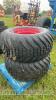 Pair of 500/60-22.5 6 stud implement wheels and tyres