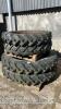 270/95 R48 rear row crop wheels, 9.5 R35 front