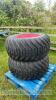 Pair of 500/60-22.5 6 stud implement wheels and tyres - 3