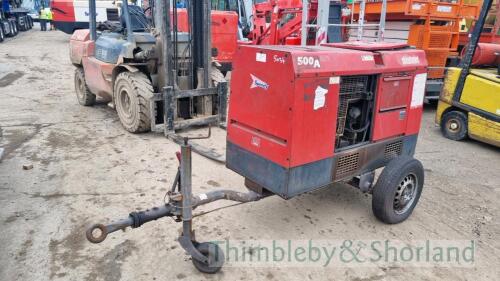 Shindaiwa 500 amp towed welder MA0243104