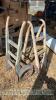 3 old wooden sack trollies