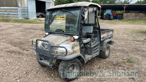 Kubota RTV 900 all terrain vehicle (2014) 752 hrs Cab, high tip Registration No: RX64 GMO With V5 registration document