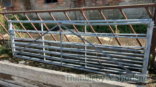 2 no 12ft galvanised yard gates