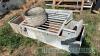 2 water troughs, feeder and heavy galvanised gate - 2