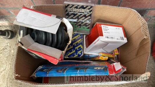 Box of various car spares