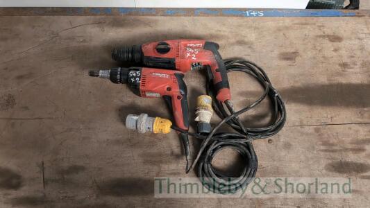 Hilti TE2M hammer drill and Hilti screw gun