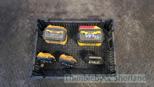 5 Dewalt batteries