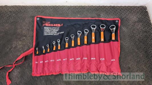 12pc ring spanner set