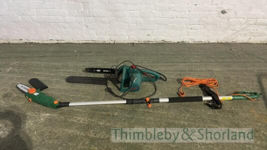 2 electric chain saws