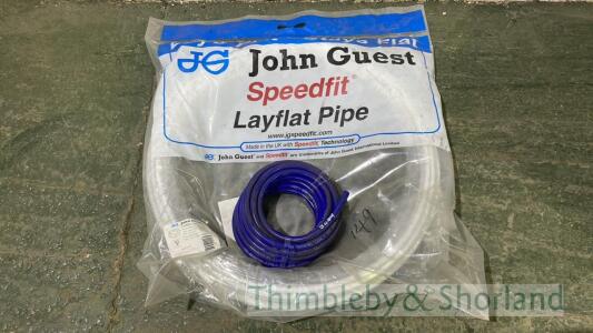 Speedfit layflat pipe and blue water pipe