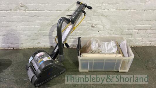 Hiretech HT8-1 floor sander 110v with dust bags and sanding sheets