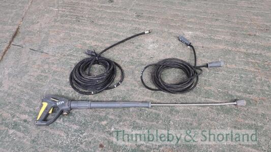 2 Karcher washer hoses and lance