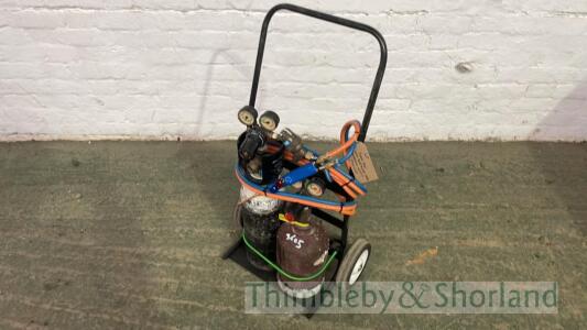 Porta Pak oxy acetylene lead burning outfit and trolley