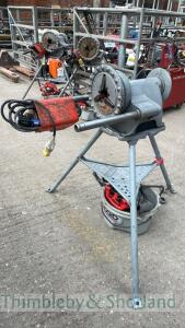 Ridgid 300 pipe threader on stand