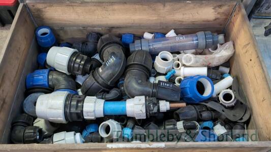 Pallet of drainage fittings