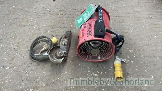 Elite 200 fume extractor and Bosch angle grinder