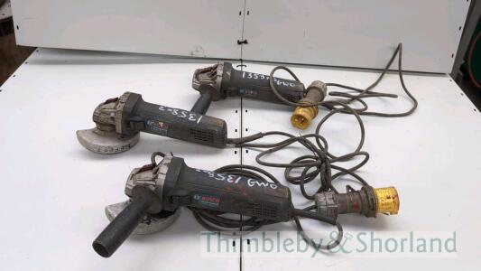 3 Bosch angle grinders