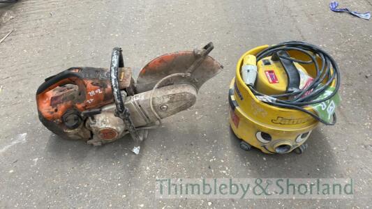 Stihl TS410 cut off saw and James vacuum